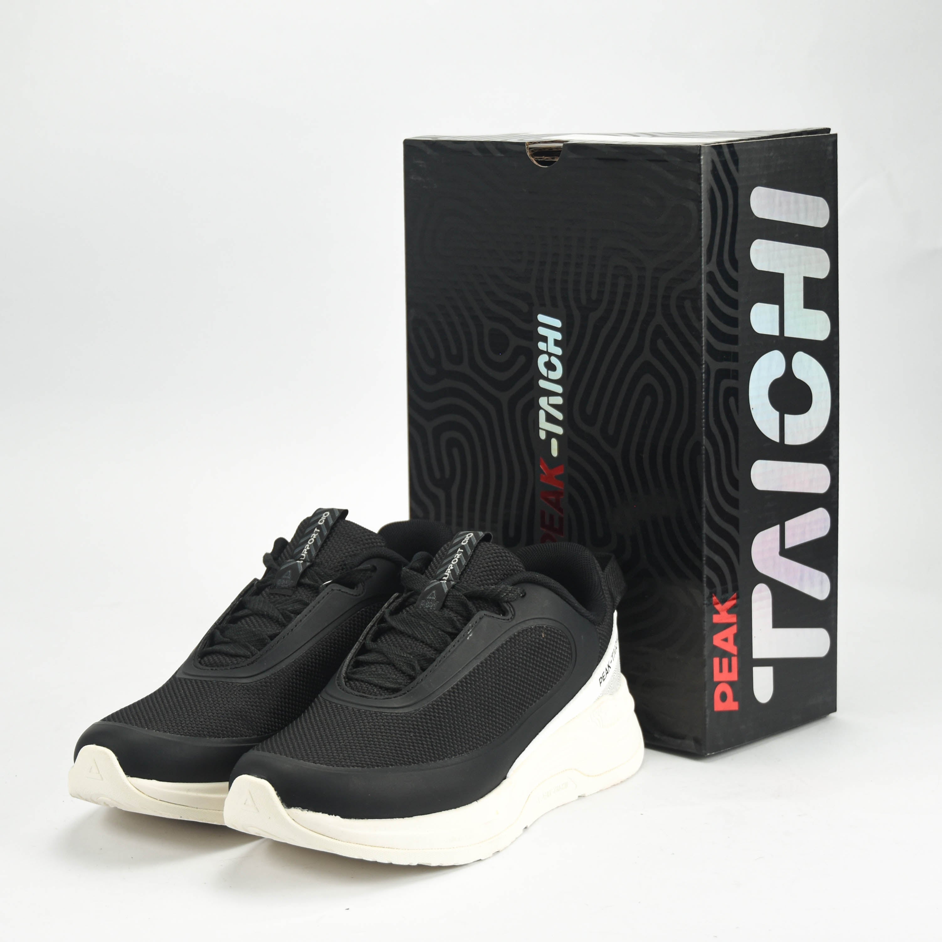 Peak Taichi Walking Shoes Black/Milky White - EWT54698J-Z497