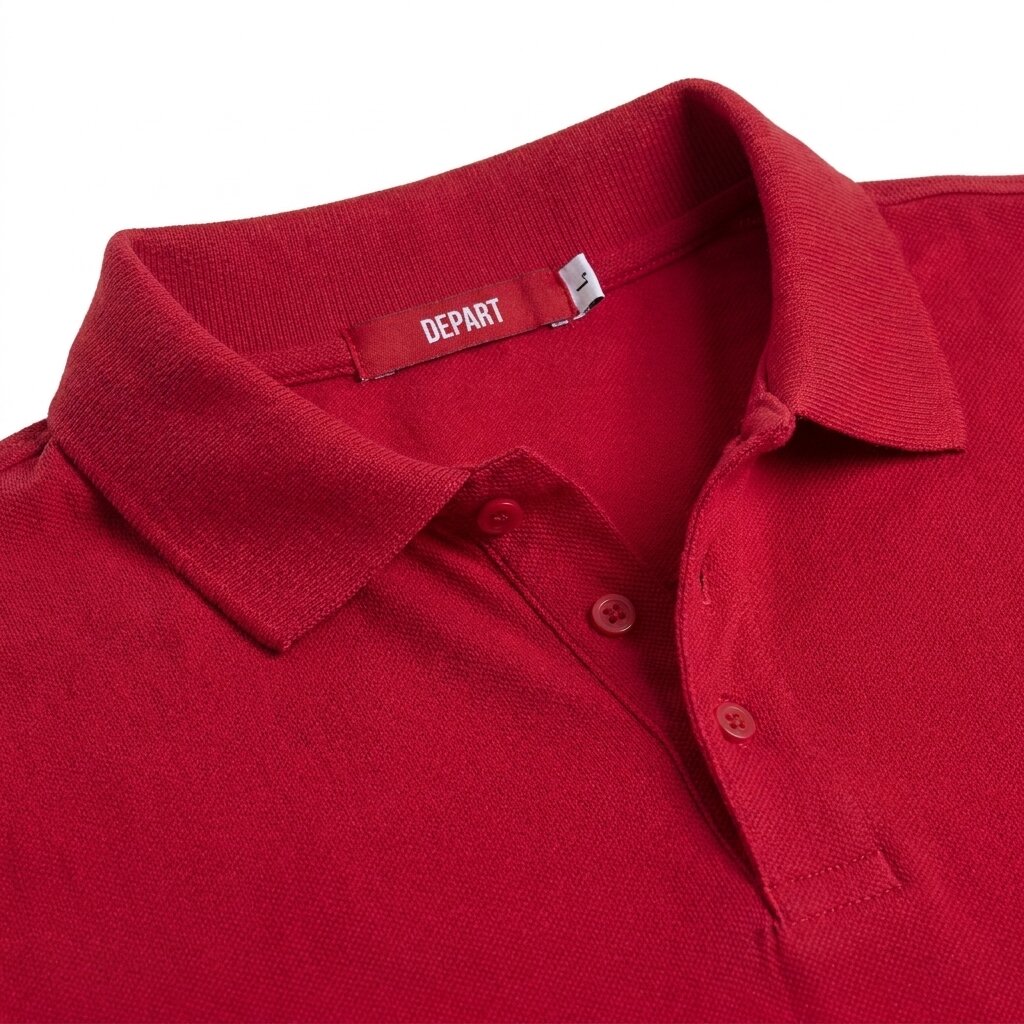 DEPART POLO SHIRT HOMME REGULAR ROUGE 100% COTON - G23-001697-RED