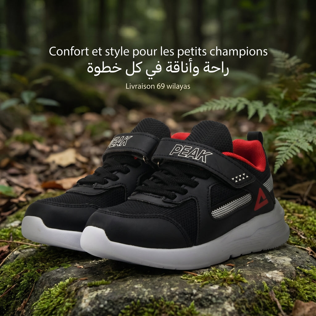 PEAK BASKET CASUAL SPORT GARÇON BLACK - EK59780H-0020