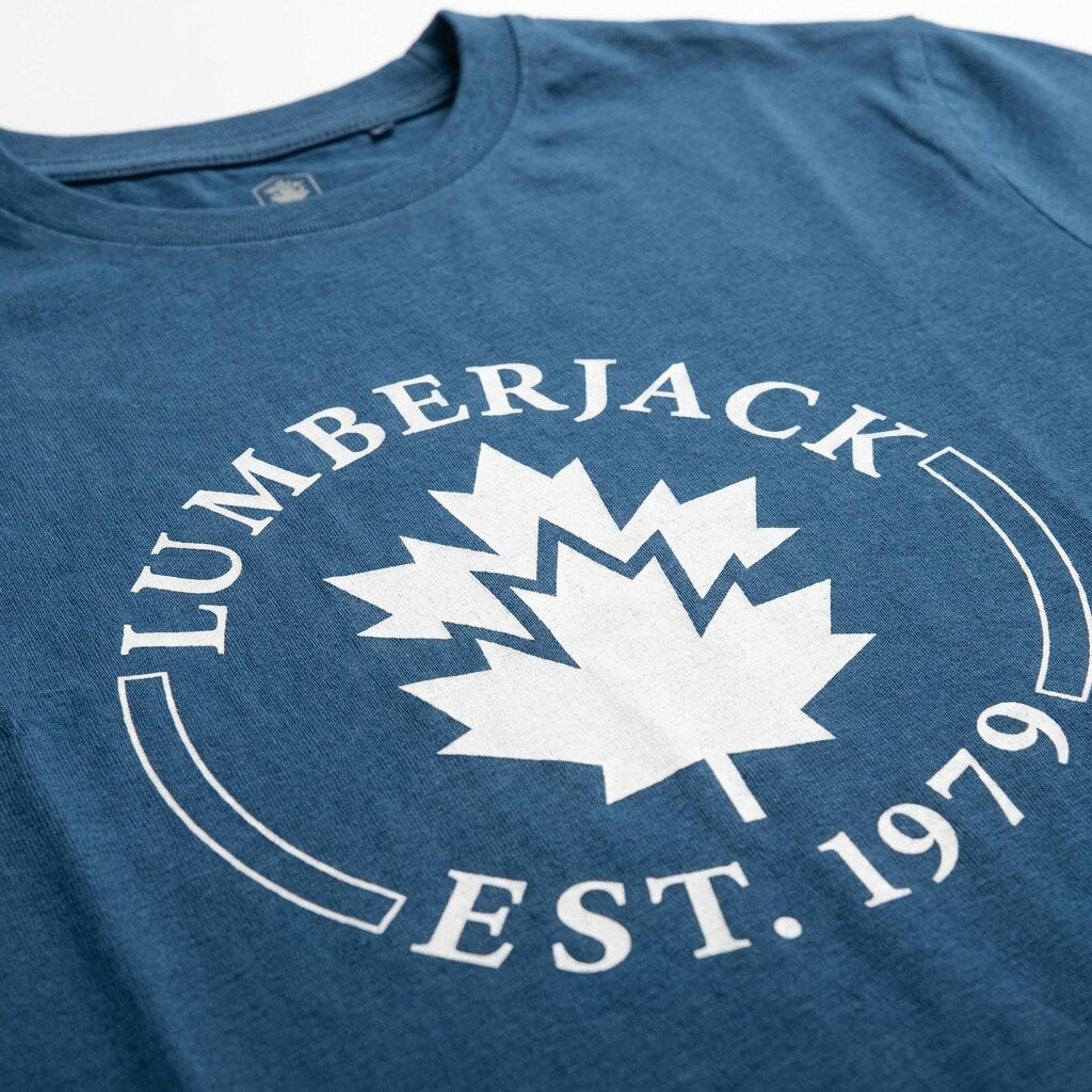 LUMBERJACK MEN TEE EST 1979 BIG LOGO NAVY - LBJ27010-NVY