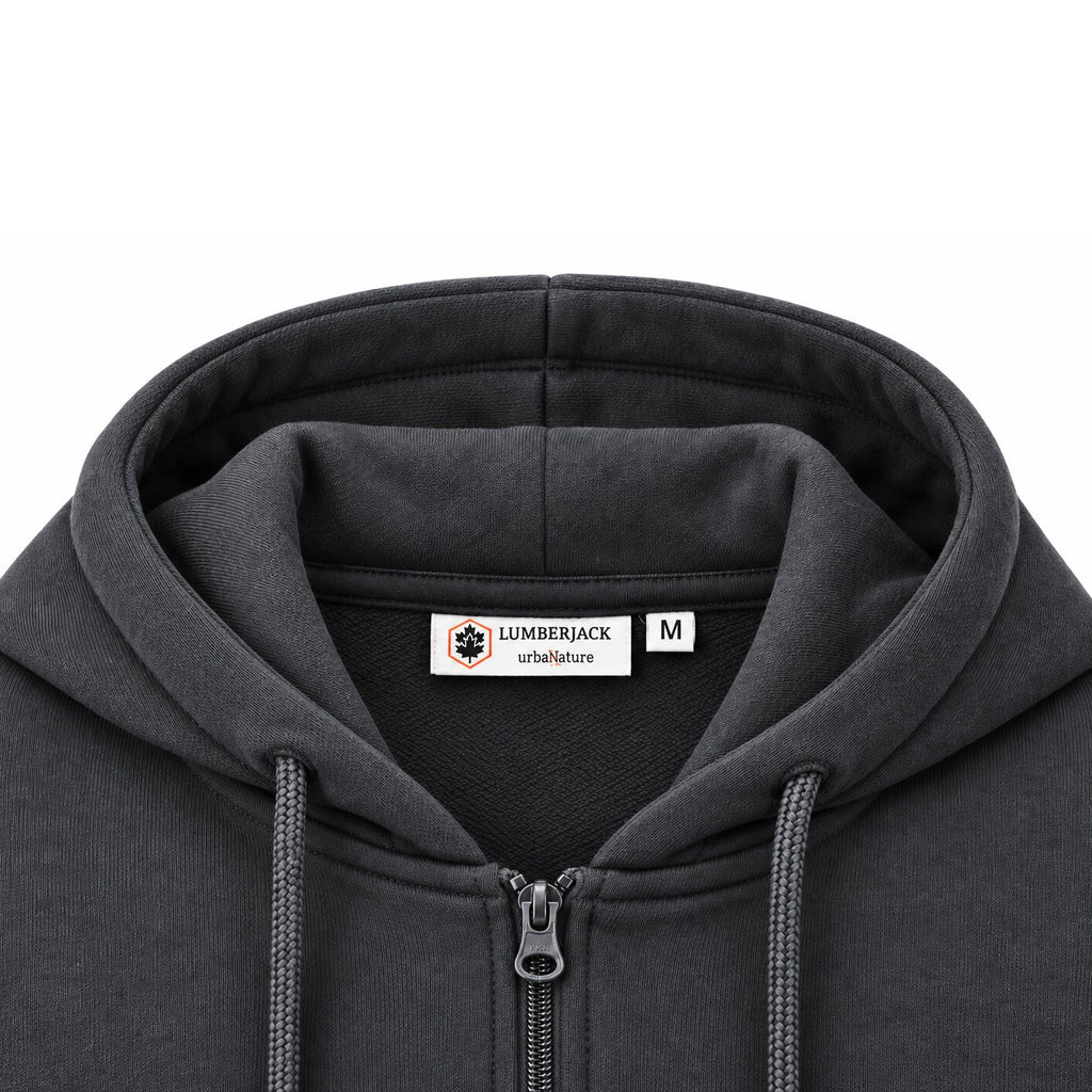 LUMBERJACK ZIP HOODIE - LBJ-00201-GRY