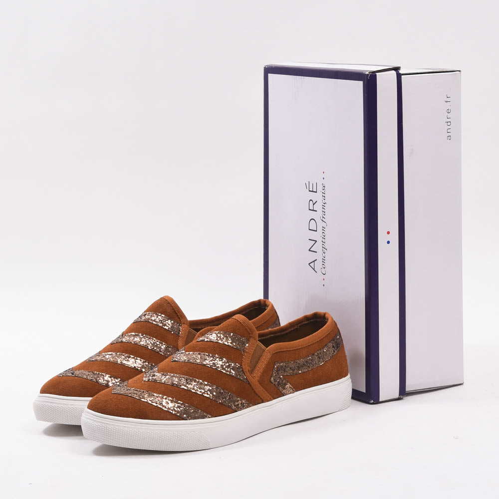 ANDRÉ ESPADRILLES FEMME LOUXOR MARRON - 52149201009