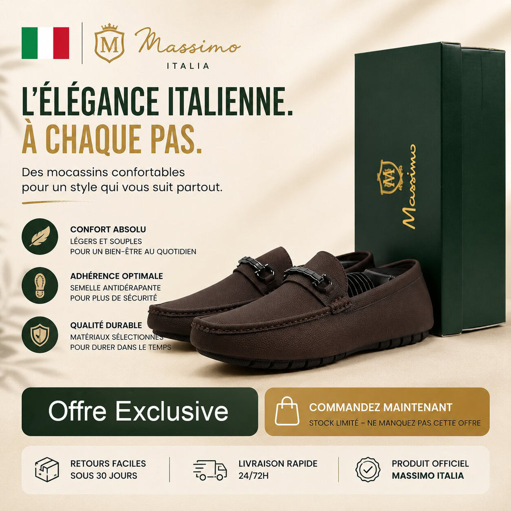 Massimo Mocassins Driving Loafers - 222-10A-BROWN