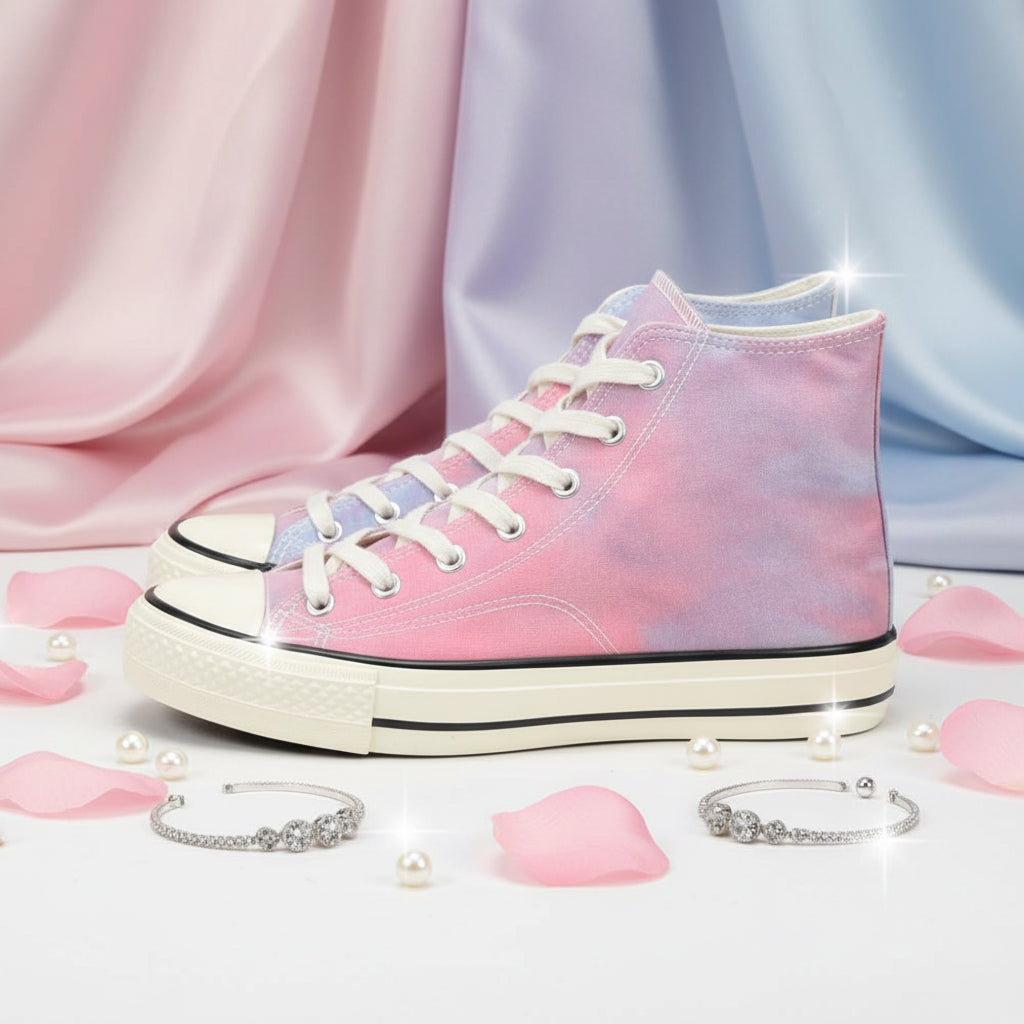 ANDRÉ BASKETS MONTANTES FEMME HEAVEN ROSE BLEU - 52149981607