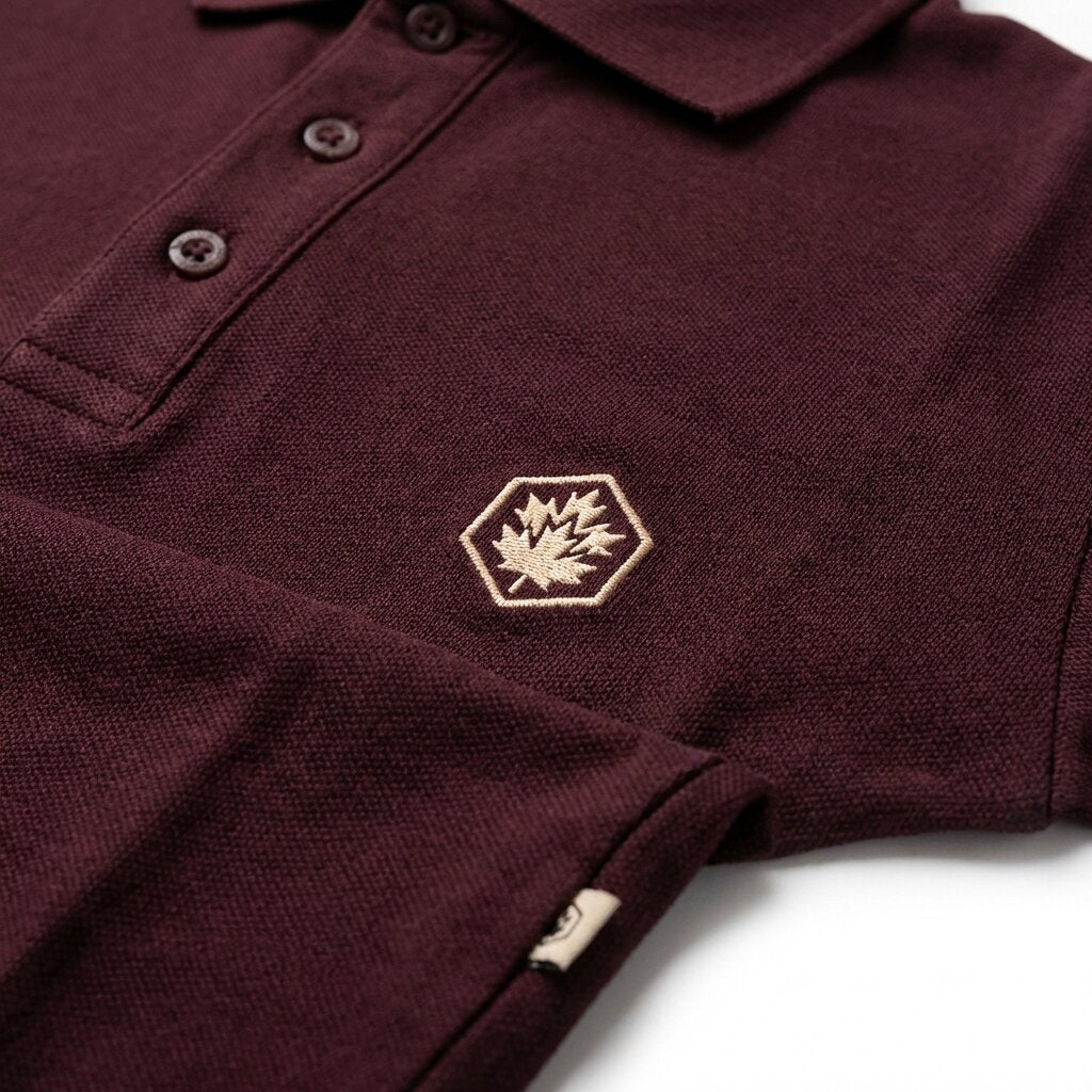 LUMBERJACK MEN POLO ESSENTIALS MINI LOGO BURGENDY - LBJ69009-BGD