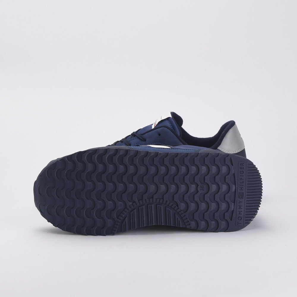 TOMMY HILFIGER FLAG LOW CUT LACE-UP 800-BLUE - T3X9-33130-0316800