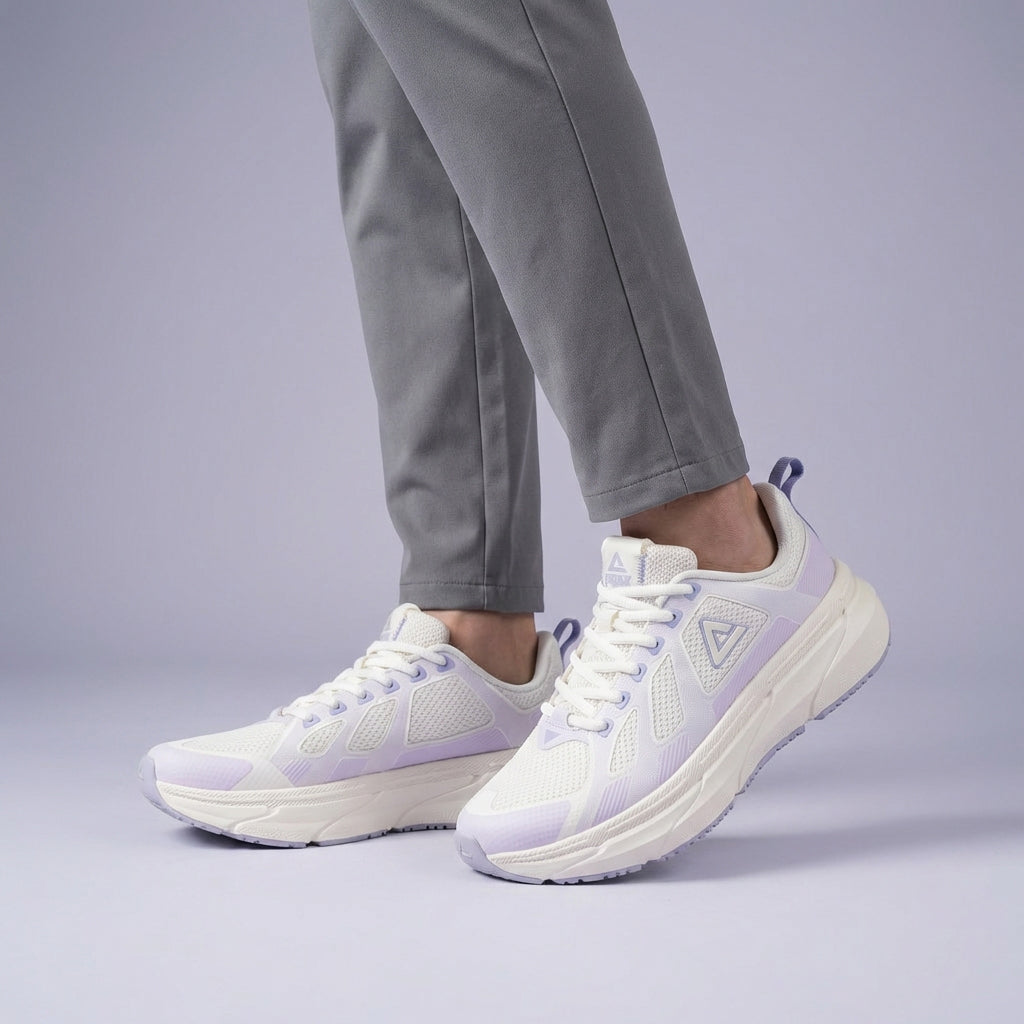 Peak Taichi Walking Shoes White/Purple - EXT51708J-Z524