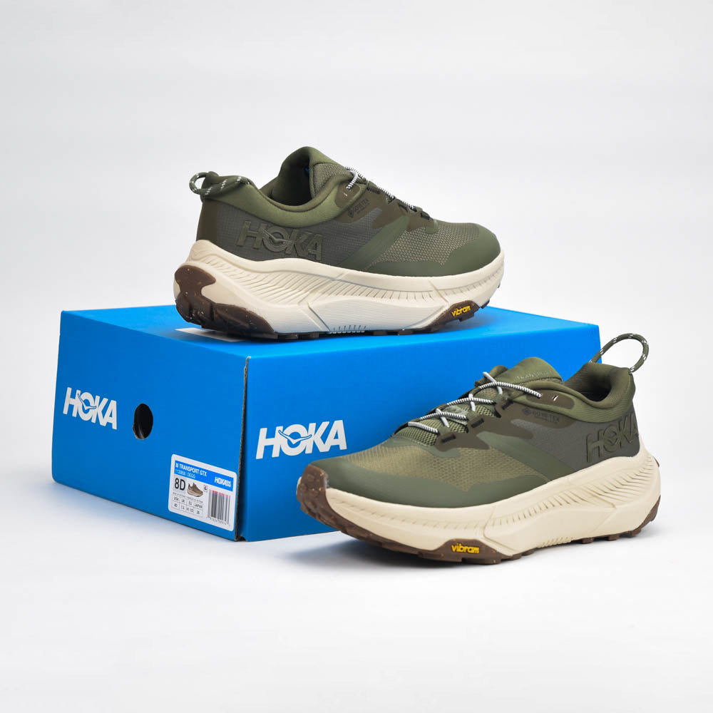 HOKA Transport GORE-TEX Slate Oat Milk Sneakers - 1133957-STTM
