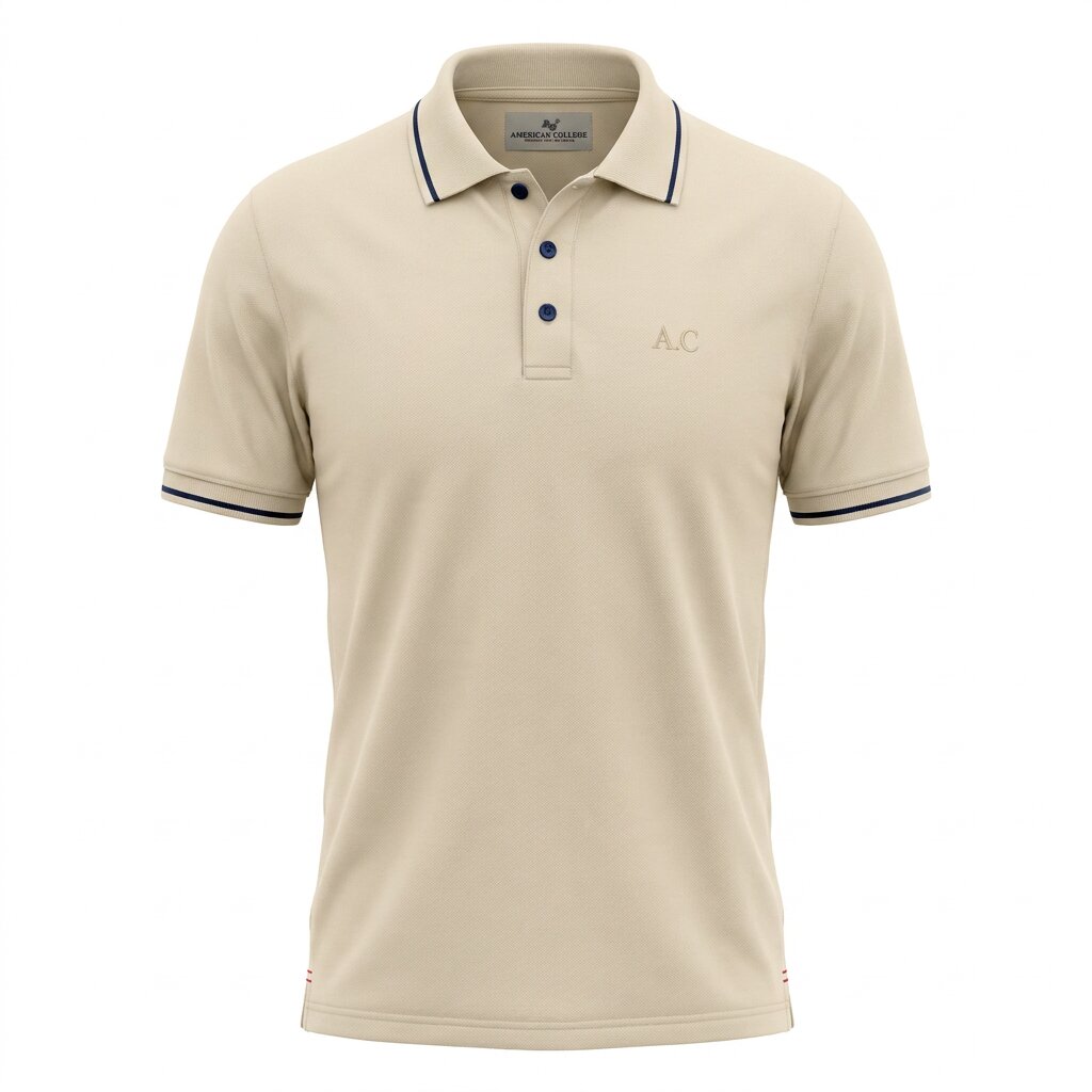 American College t-shirt pour Homme - AC542-BEIGE