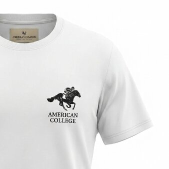 American College t-shirt pour Homme - TS260104-WHITE