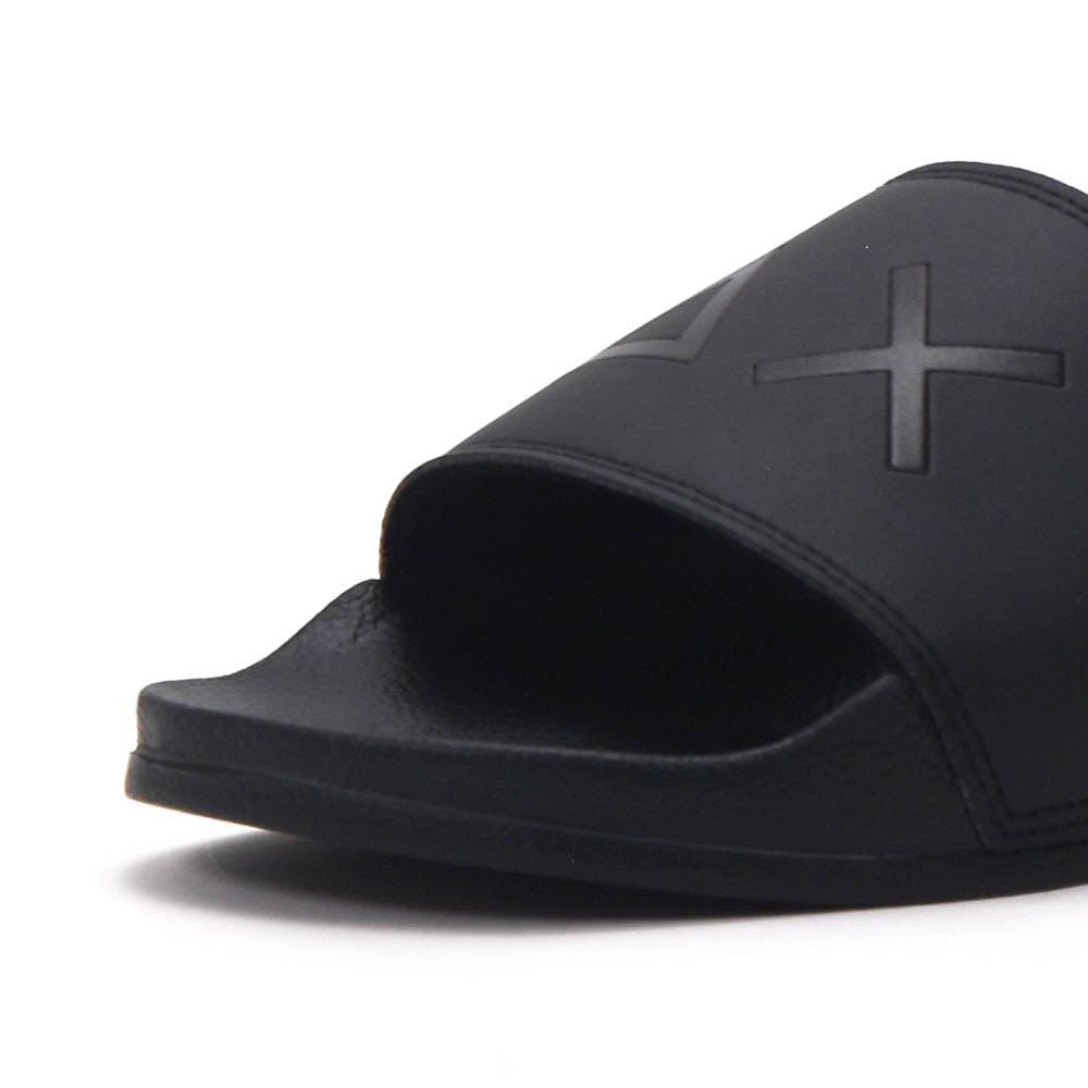 SUN68 Logo Black Slippers - X36110-11