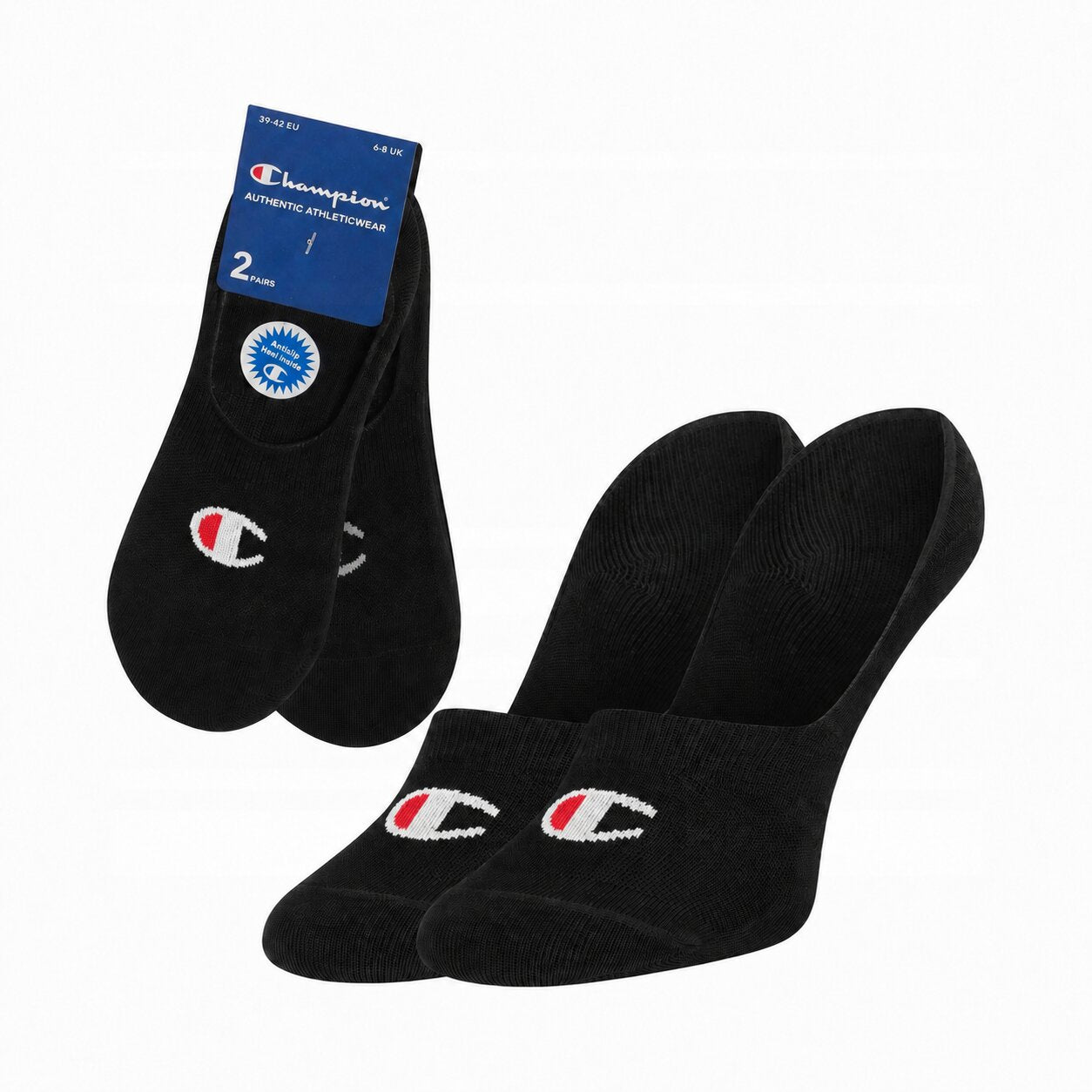 Champion 2-Pack Footie Socks Black - U24561-KK001