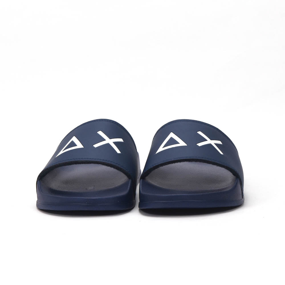 SUN68 Logo Navy Flip Flops - X36110-07