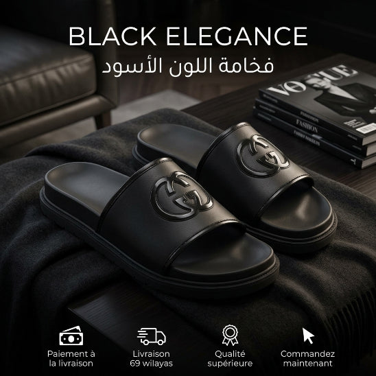 CLAQUETTES POUR HOMME - G-01-NOIR