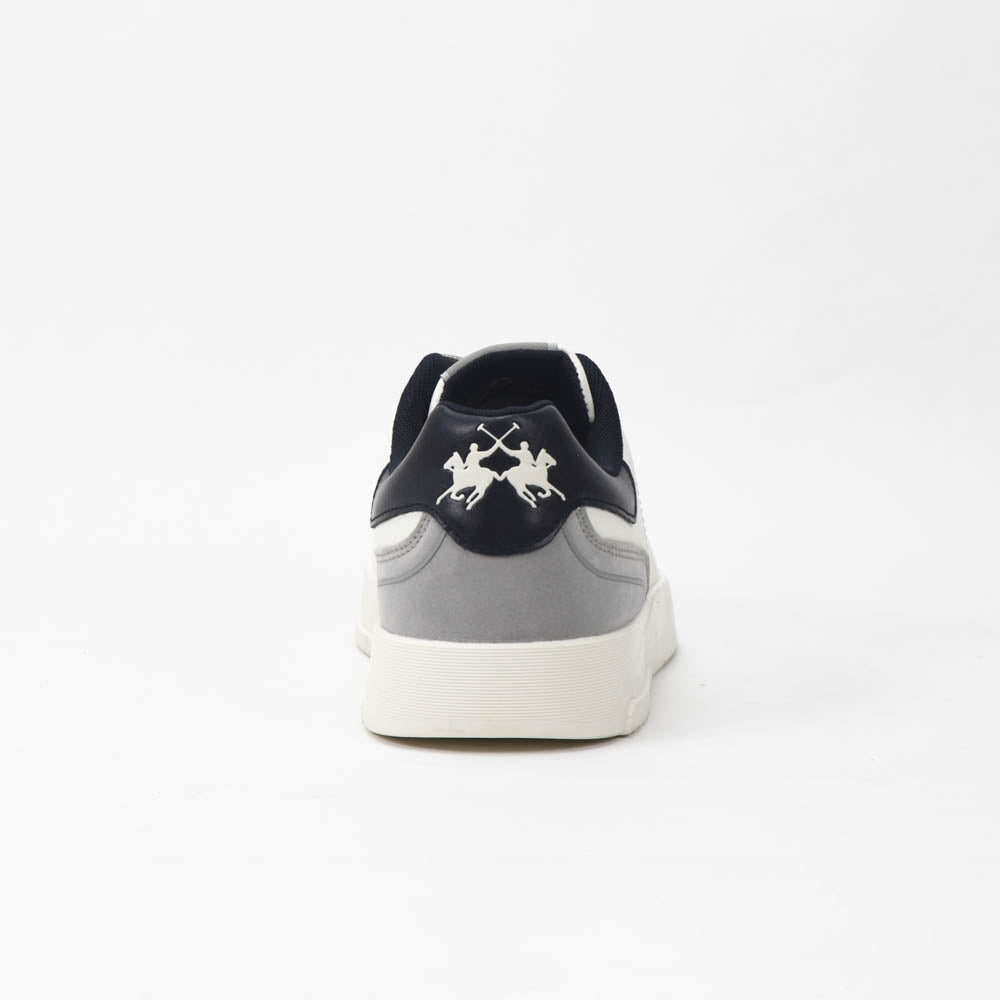 La Martina Cup Leather Sneakers White Blue - LFM252-001-A00-A2