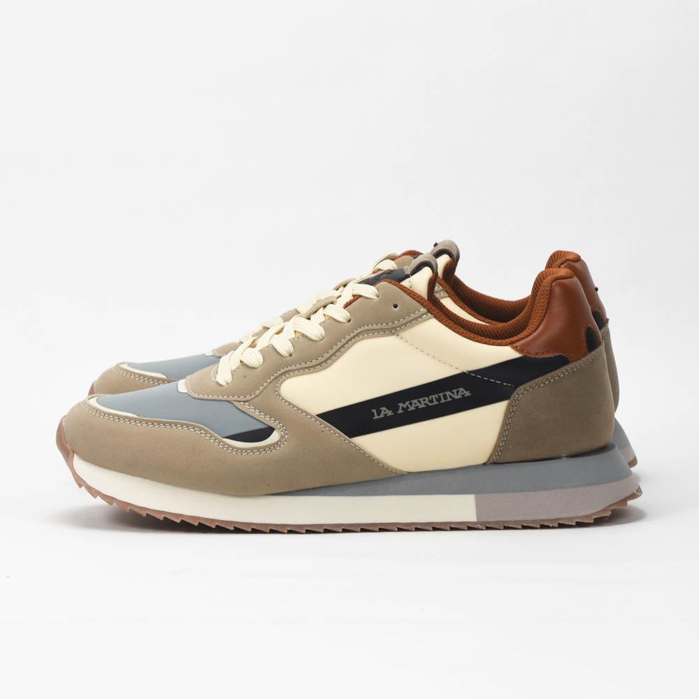 La Martina Low Sneakers Blue Leather - LFM252-040-A70-AE