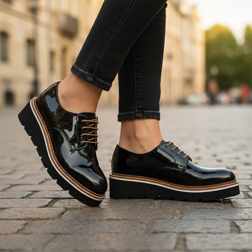 ANDRÉ DERBY FEMME EMELINA CUIR VERNIS - 52125124617
