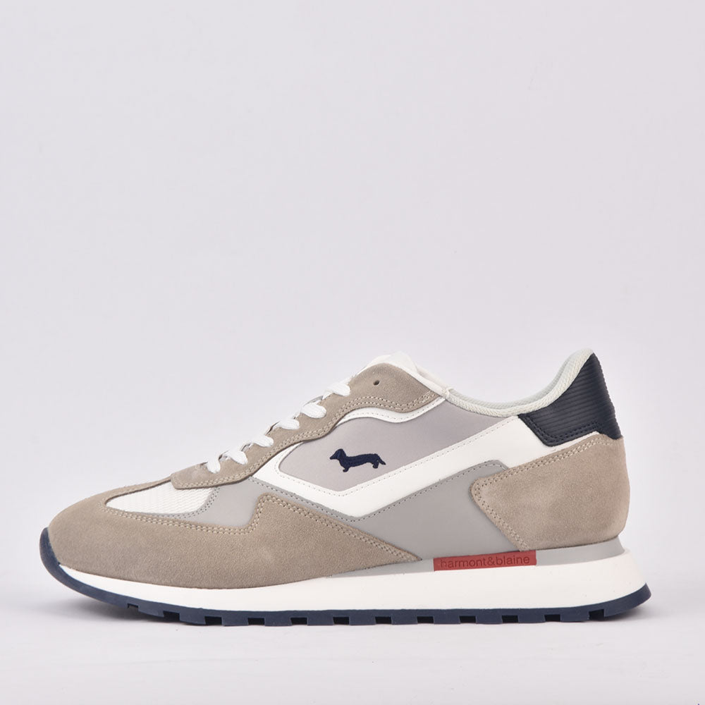 HARMONT AND BLAINE SCARPA UOMO CALF   BEIGE  BIANCO - EFM231-070-6150