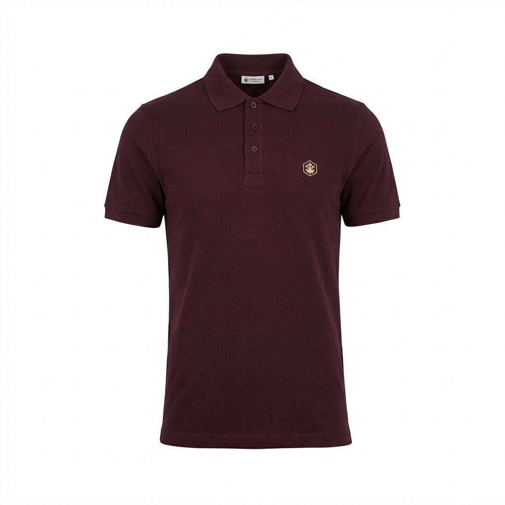 LUMBERJACK MEN POLO ESSENTIALS MINI LOGO BURGENDY - LBJ69009-BGD