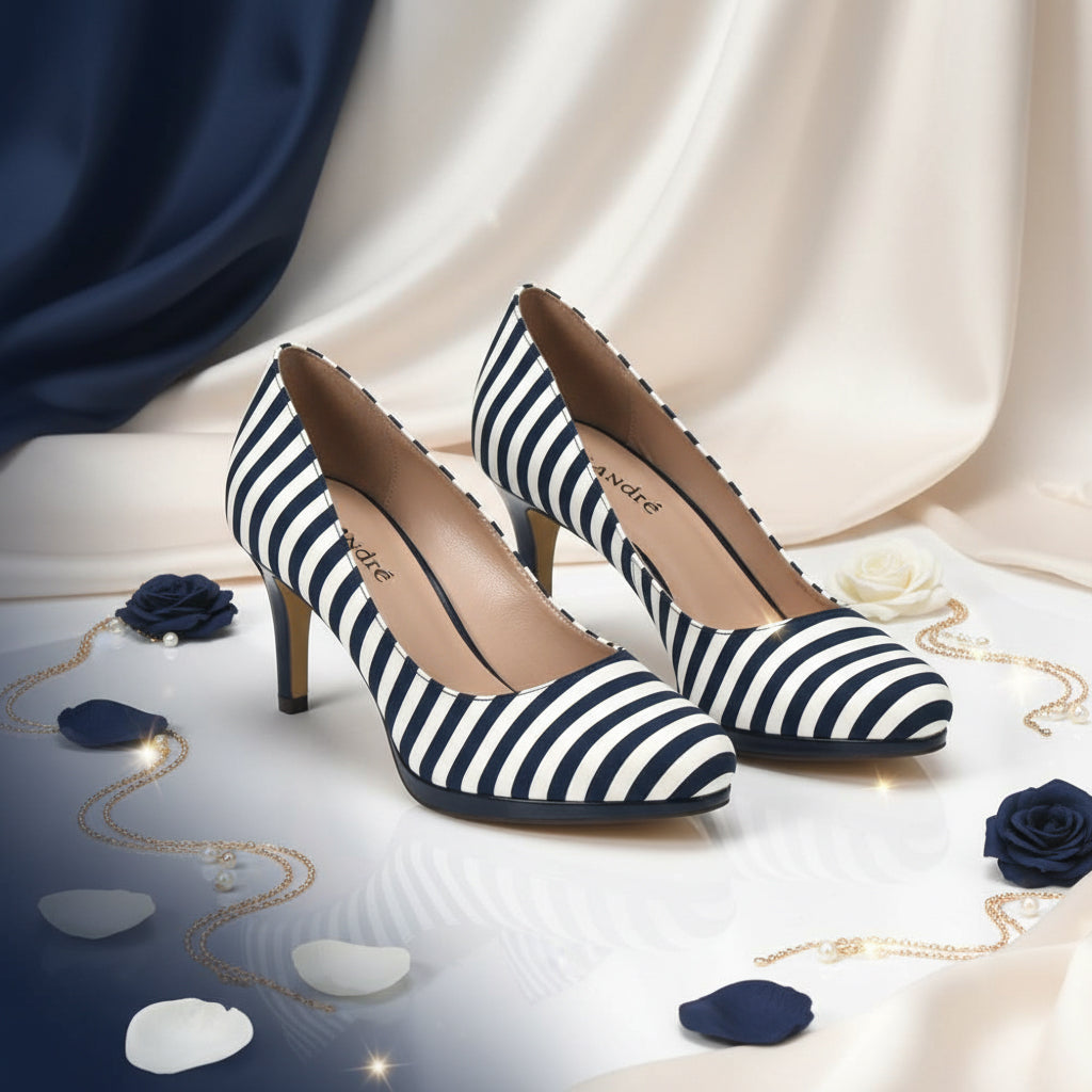 ANDRÉ ESCARPINS FEMME CRYSTAL BLEU - 52134388221