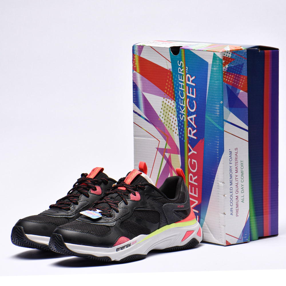 SKECHERS ENERGY RACER-EMBRACE HER BLACK/CORAL - 149370/BKCL