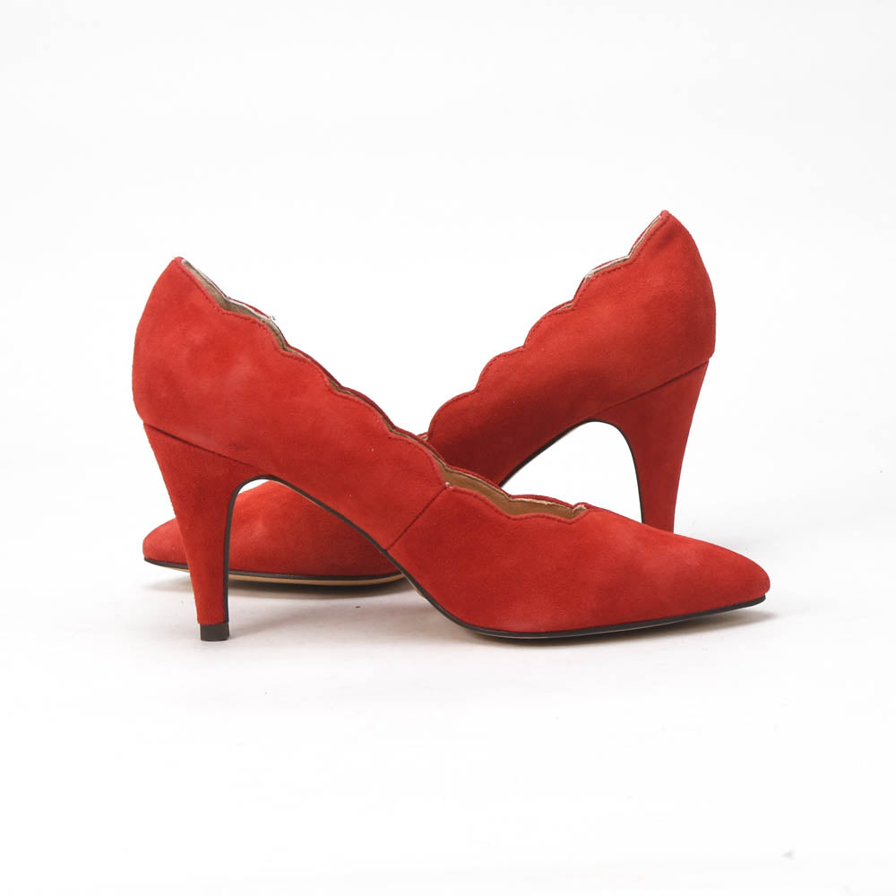 ANDRÉ ESCARPINS FEMME SAPHIR DAIM ORANGE - 52134738408