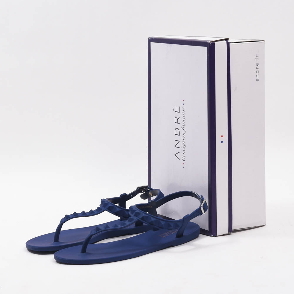ANDRÉ SANDALES FEMME HADEWIG CAOUTCHOUC BLEU - 52321470604