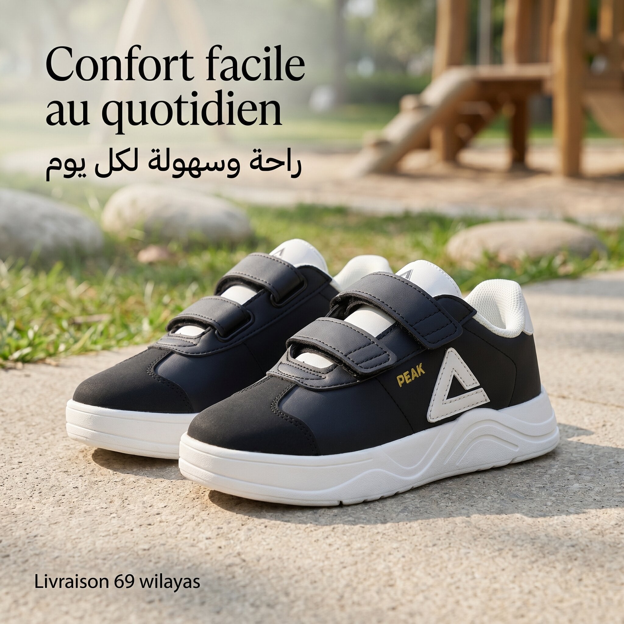 Peak Kids Casual Shoes Black - EK59760H-0020