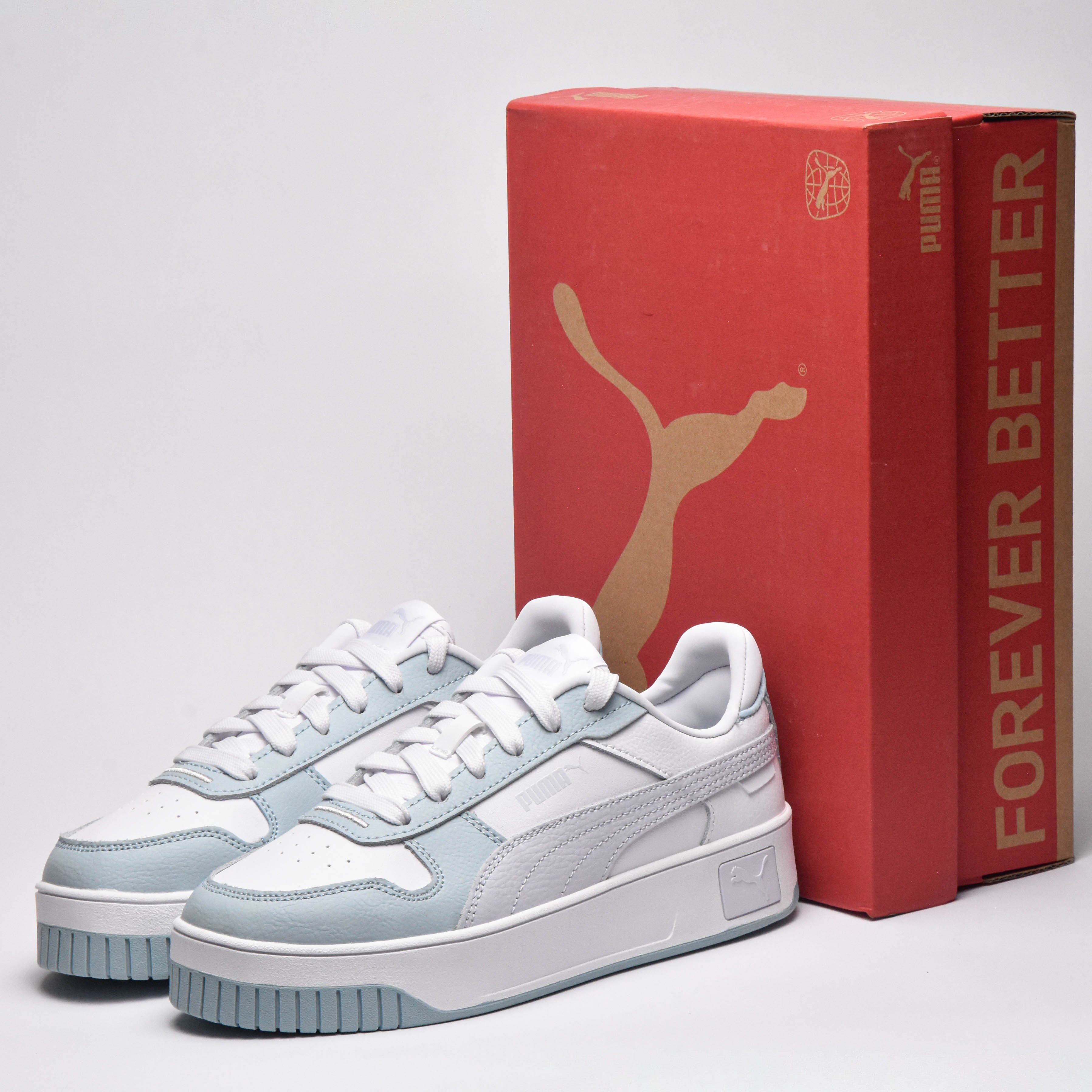 PUMA CARINA STREET JR WHITE SILVER MIST - 393846-07
