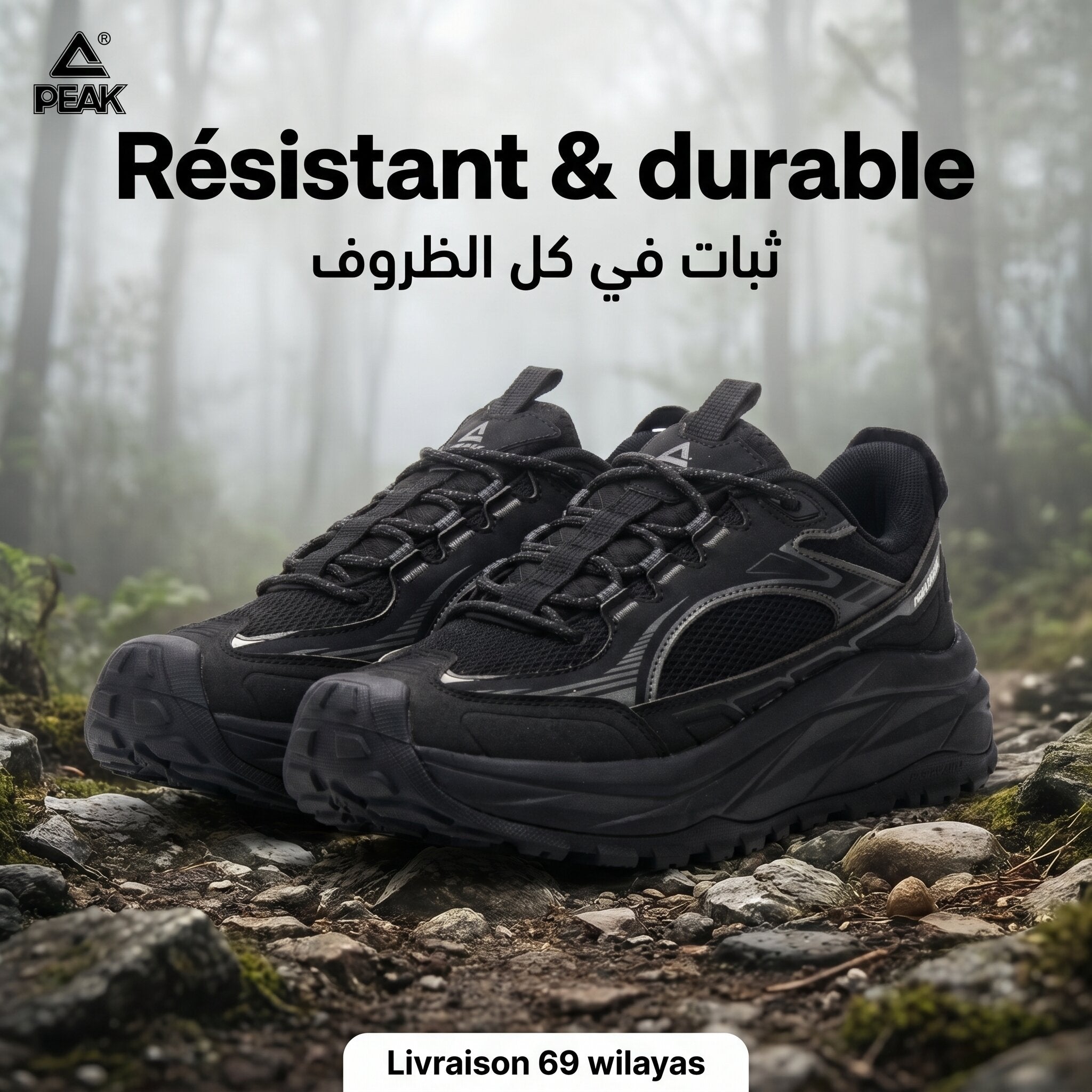 PEAK BASKET OUTDOOR TAICHI HOMME GREY - EXT54957G-209D