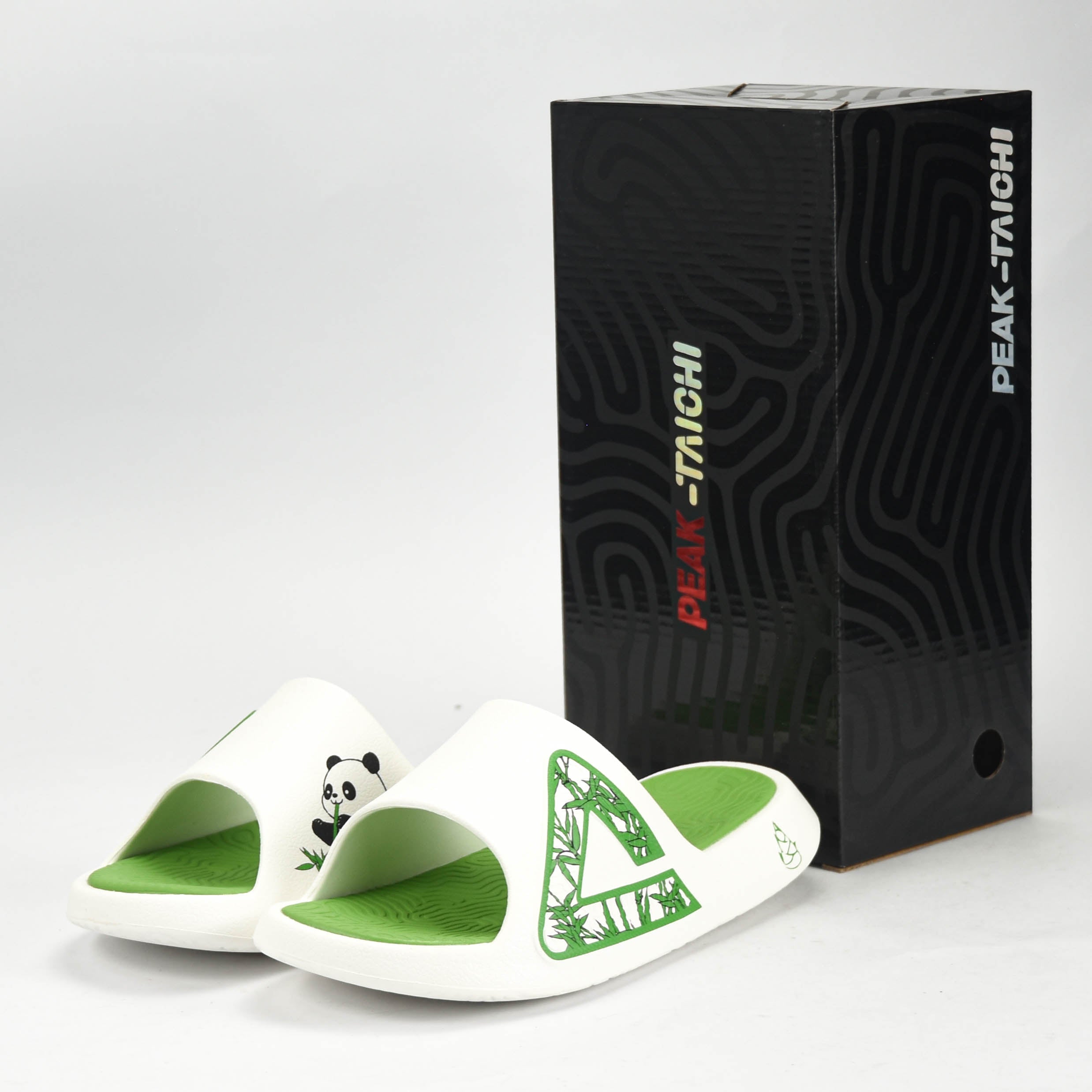 Peak Taichi Sports Slippers White/Green - ET53097L-Z506