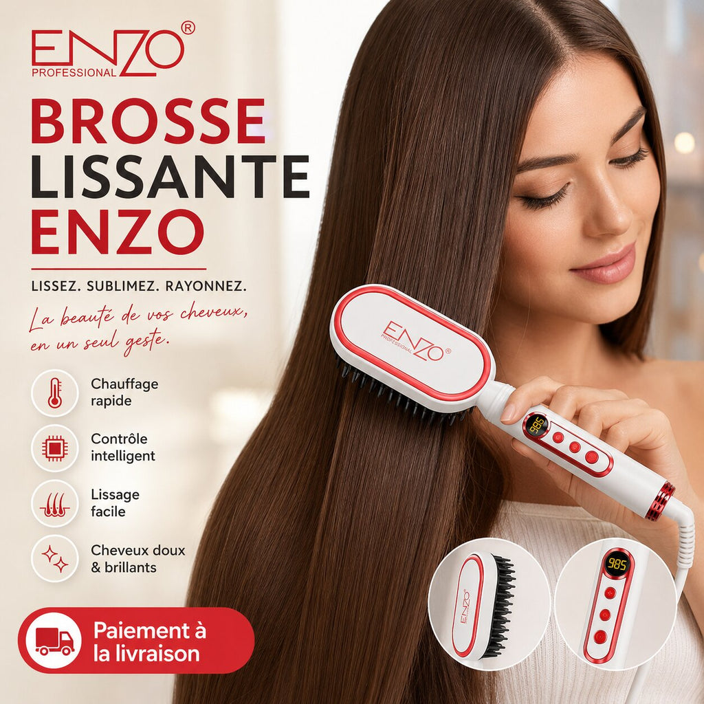 ENZO Professional EN-4201 Mini Hair Straightening Brush - EN-4201