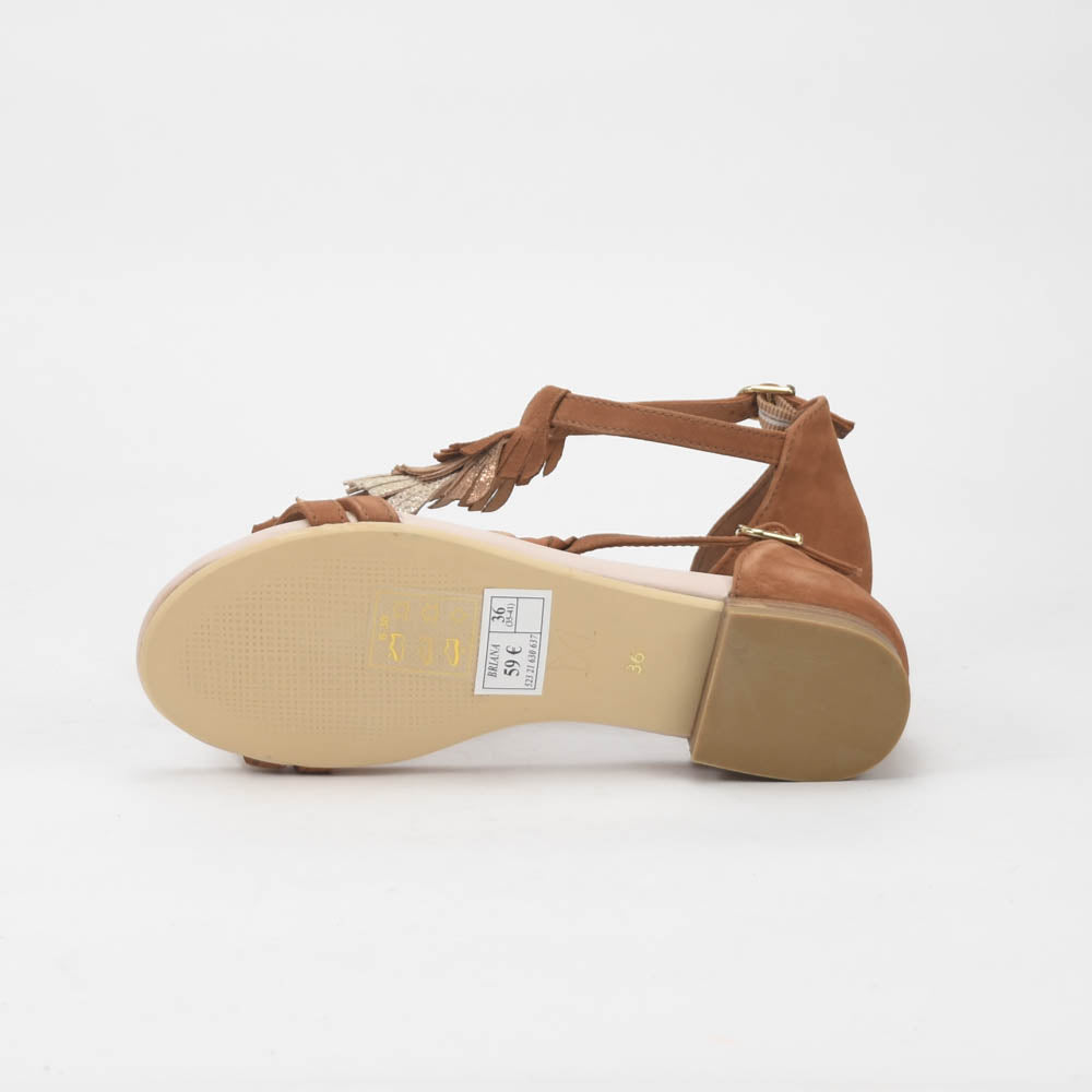 ANDRÉ SANDALES FEMME BRIANA DAIM MARRON - 52321630637