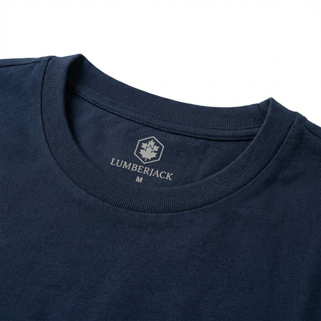 LUMBERJACK MEN TEE BIG ICONIC LOGO NAVY - LBJ24006-BLG