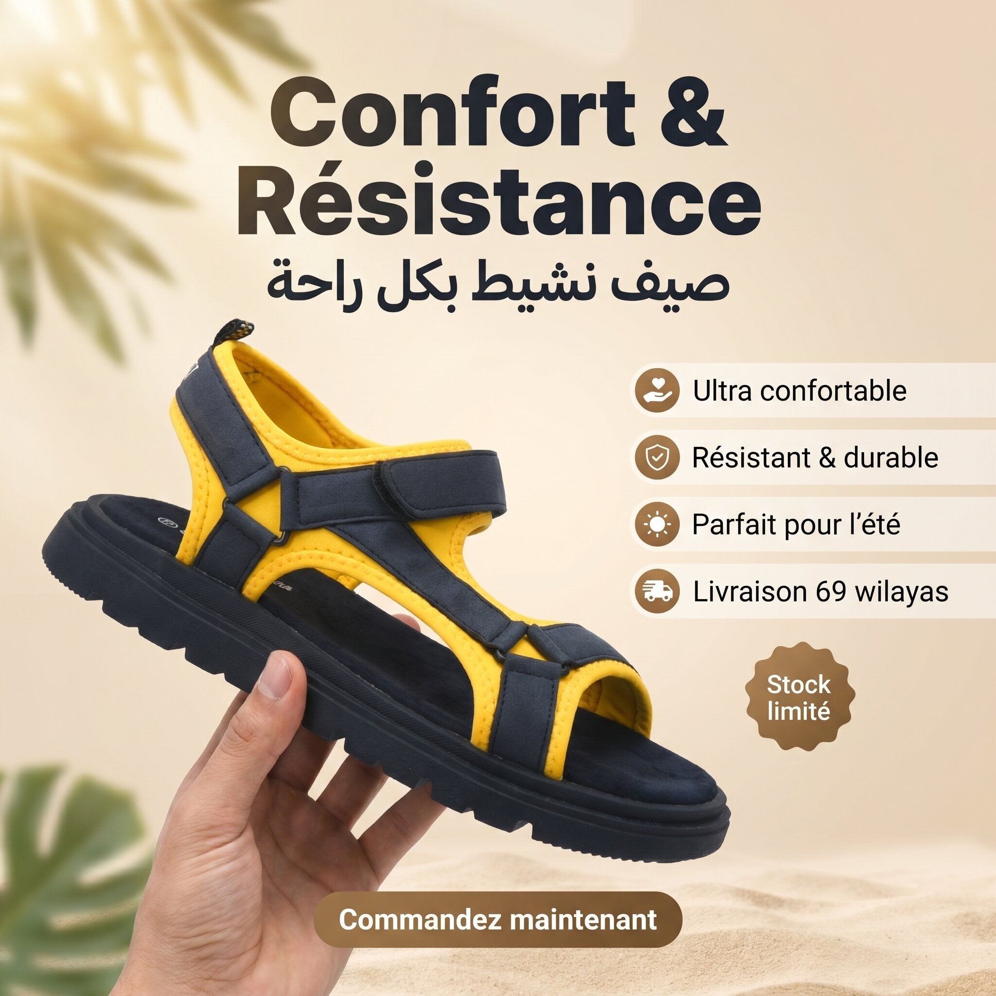 Safety Jogger Kids Memory Foam Sandals - 589962-NAV-YEL