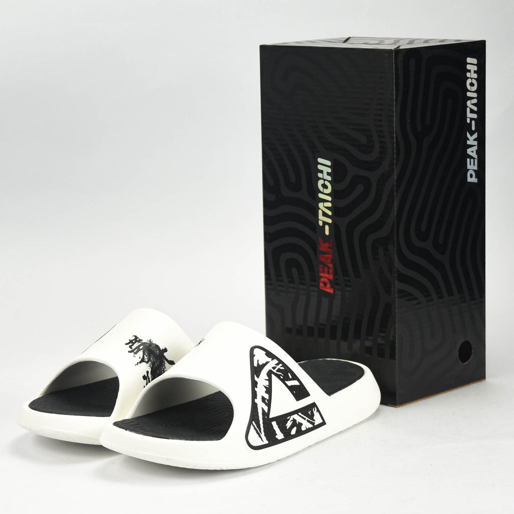 Peak Taichi Sports Slippers White/Black - ET53097L-Z498