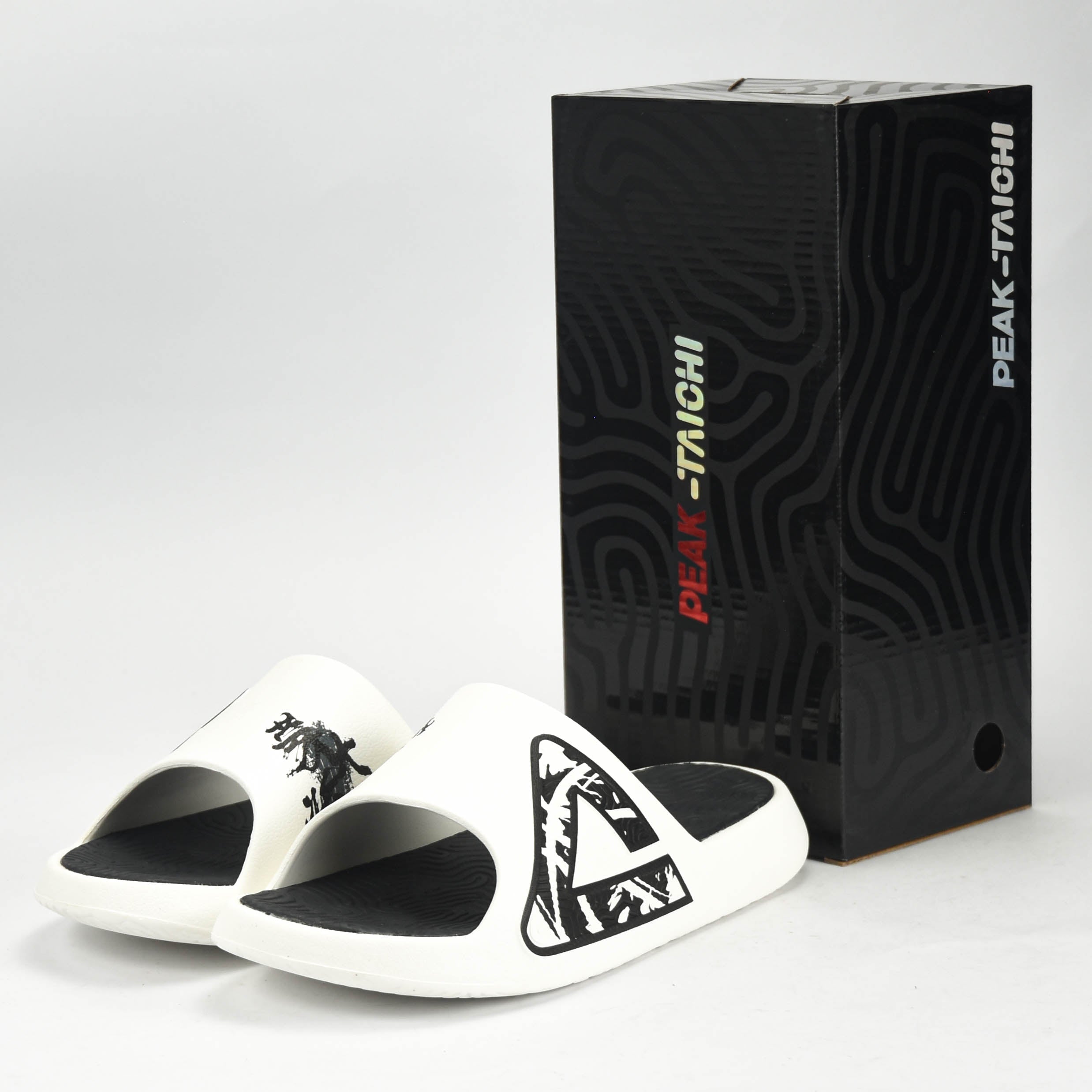 Peak Taichi Sports Slippers White/Black - ET53097L-Z498