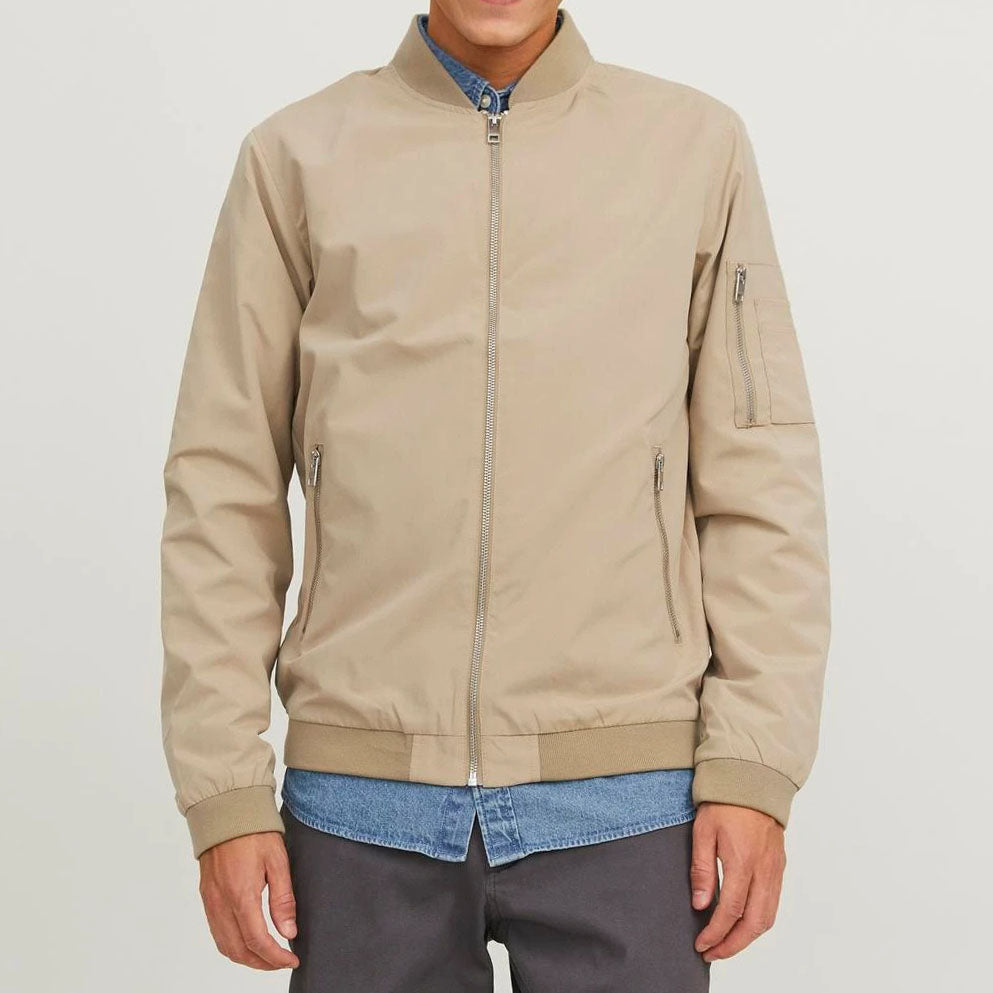 JACK & JONES BOMBER JOMER BOMBER BEIGE - 12165203/SWX-MHI-2022 BEIGE