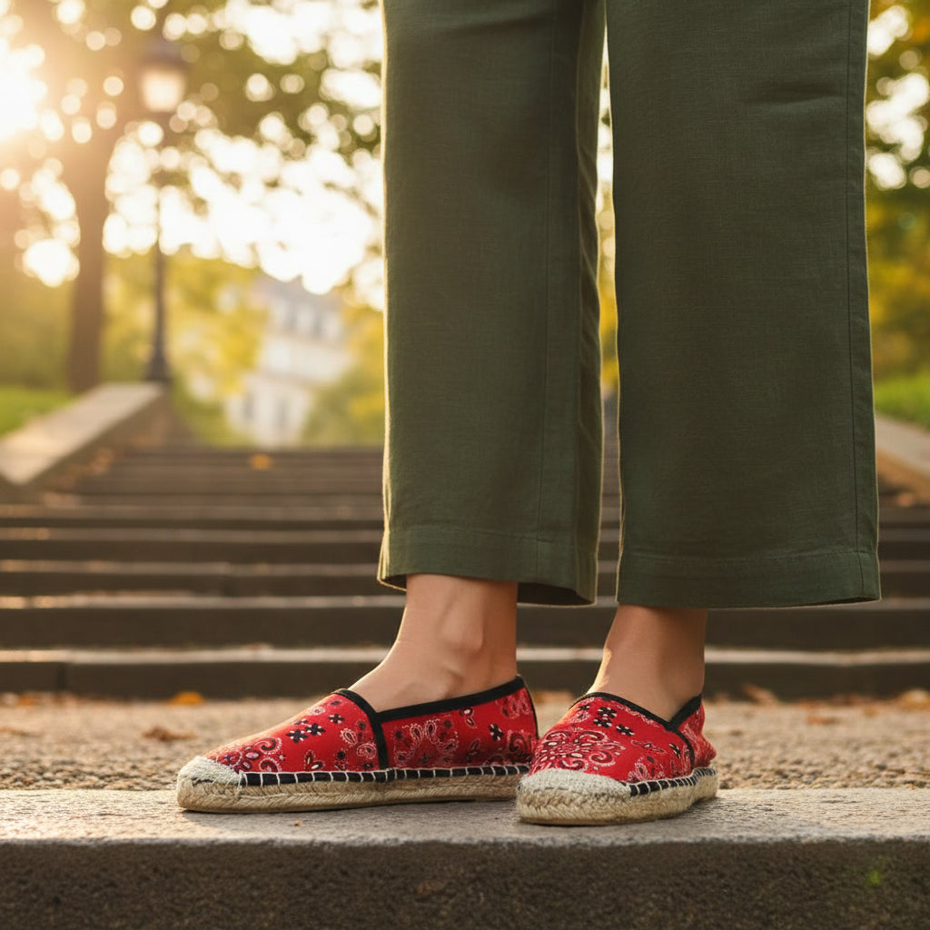 ANDRÉ ESPADRILLES FEMME HADRIANA TEXTILE ROUGE - 52357781602