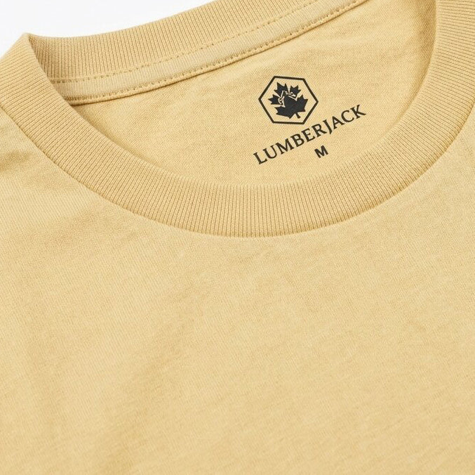 LUMBERJACK MEN TEE BIG HORIZONTAL LOGO CAMEL - LBJ26010-LBR