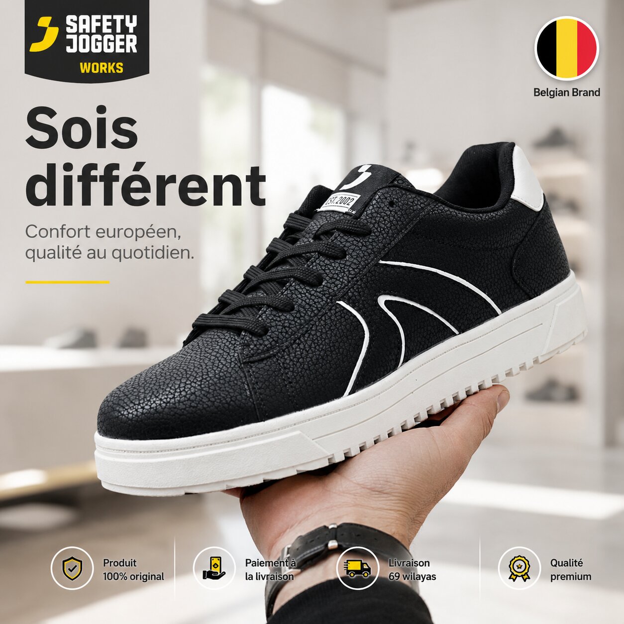 Safety Jogger Basket Homme - 609290-BLK-WHT