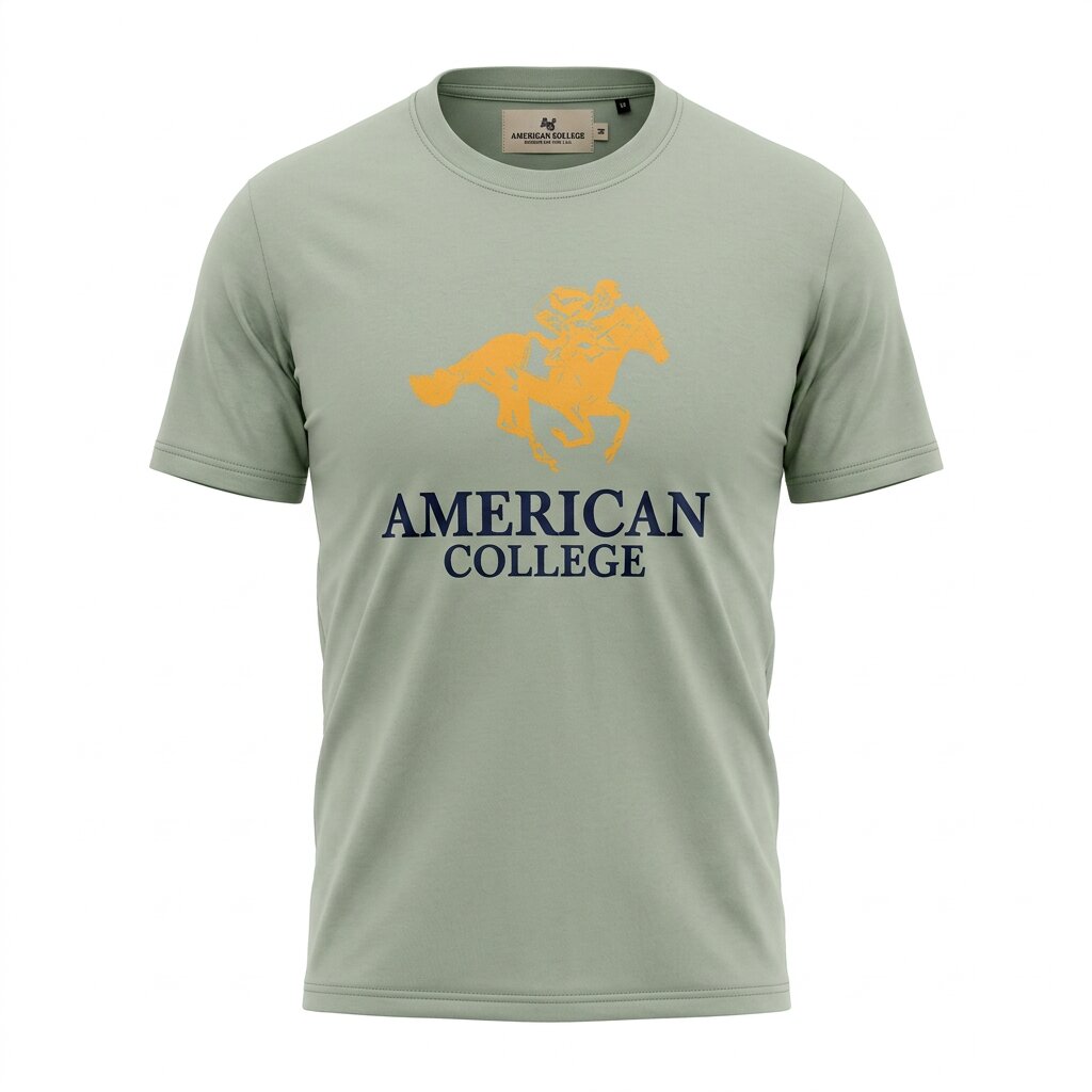 American College t-shirt pour Homme - TS260103-DK GREEN