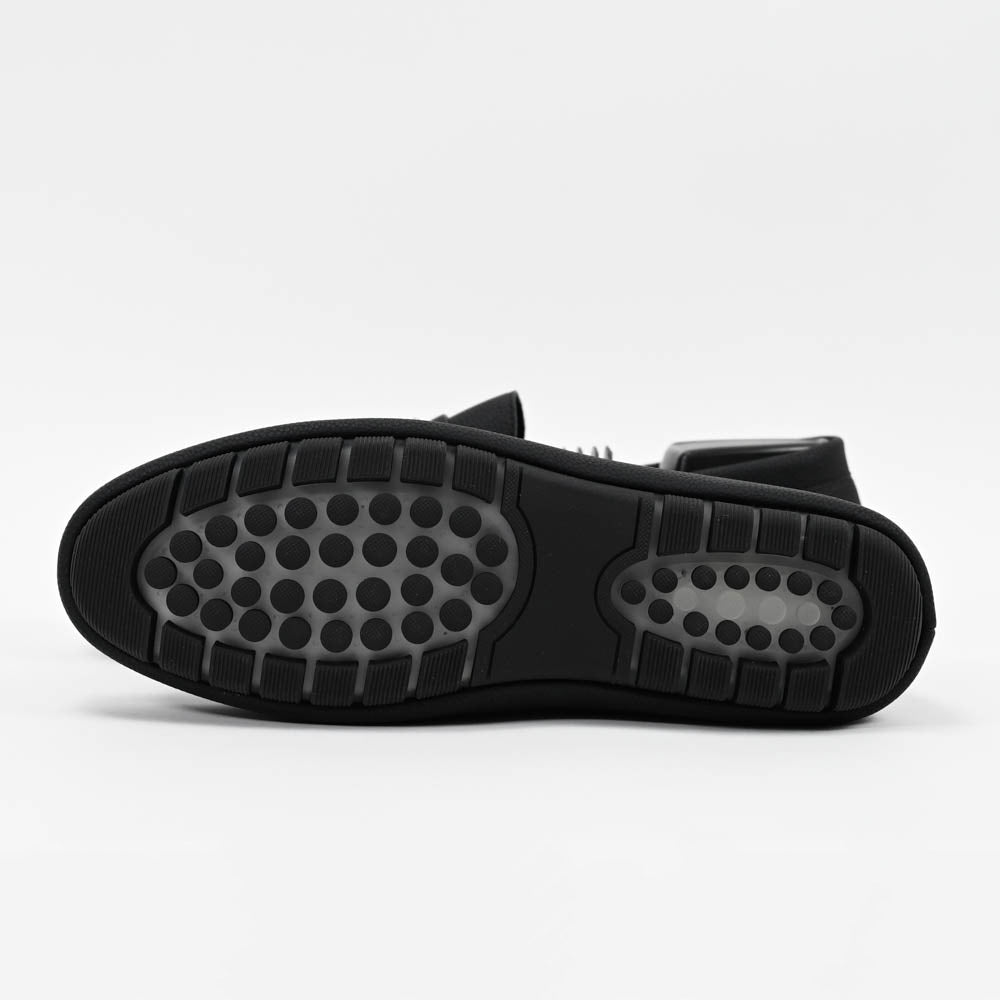 Massimo Mocassins Driving Loafers - 222-10A-BLACK