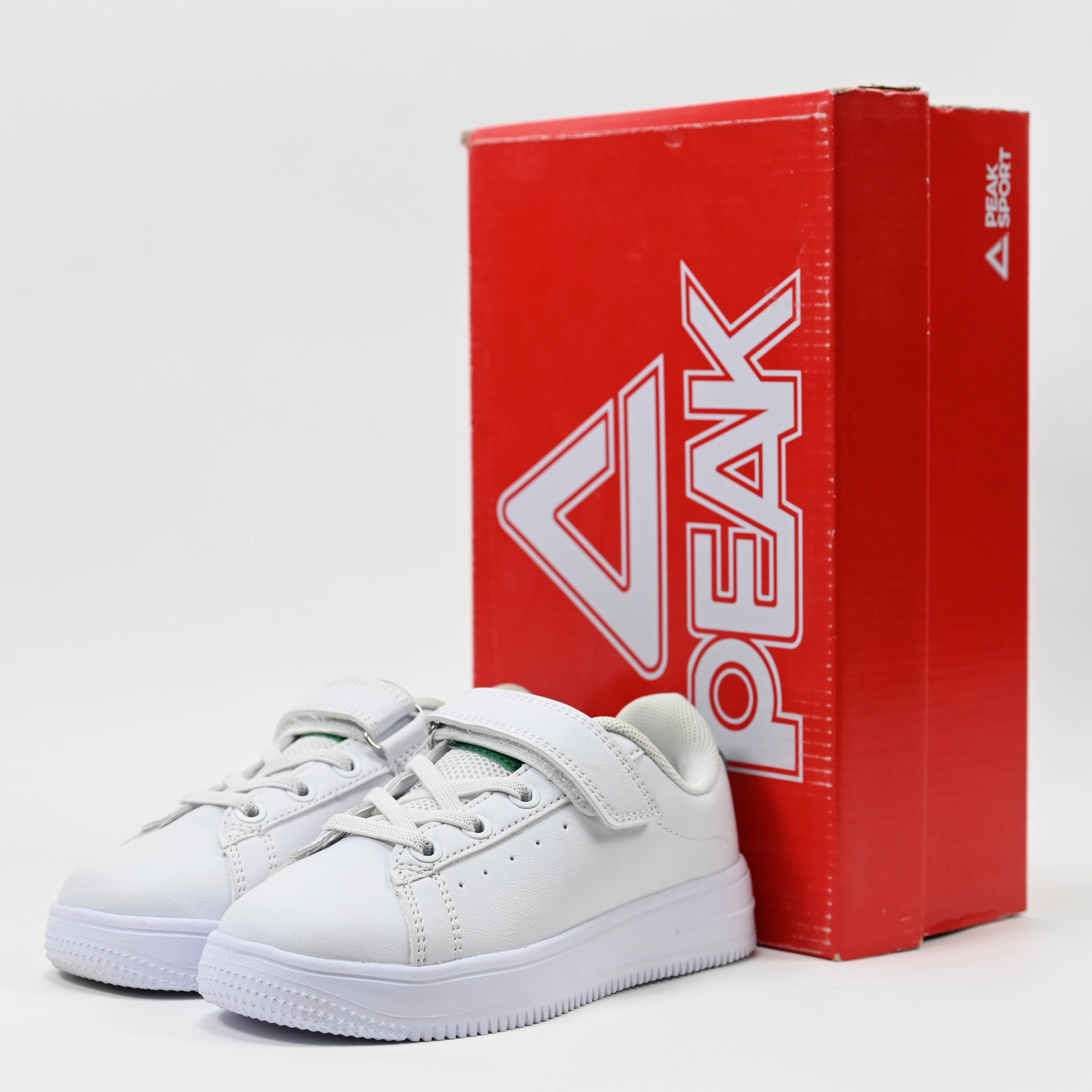 Peak Kids Casual Shoes White Green - EK3902B-X169