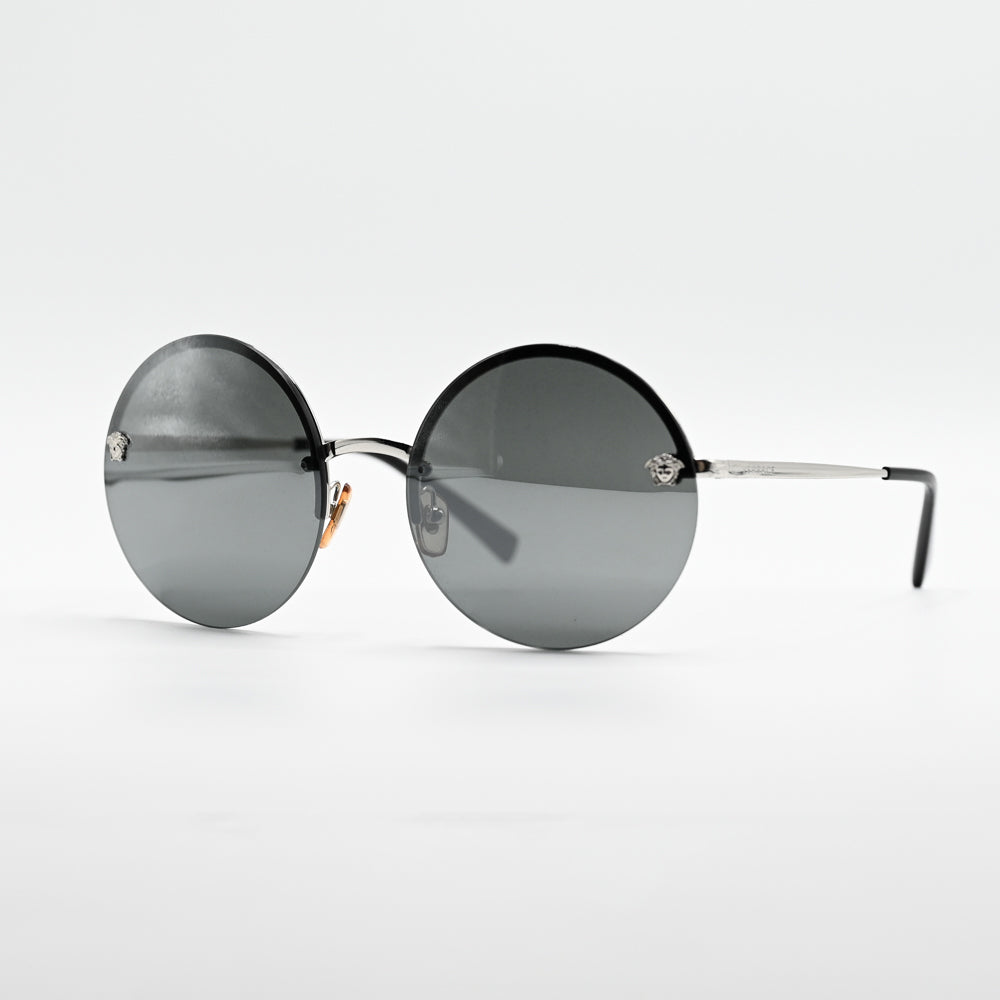 Versace Round Metal Sunglasses VE2176 - VE2176 1000/6G