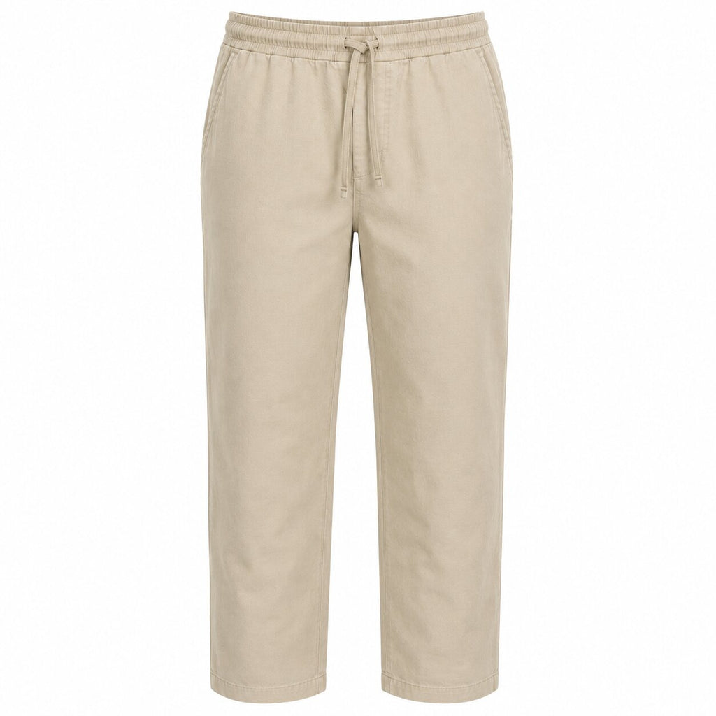 Départ Homme Pantalon en Lin Beige - MG188-G21-000735