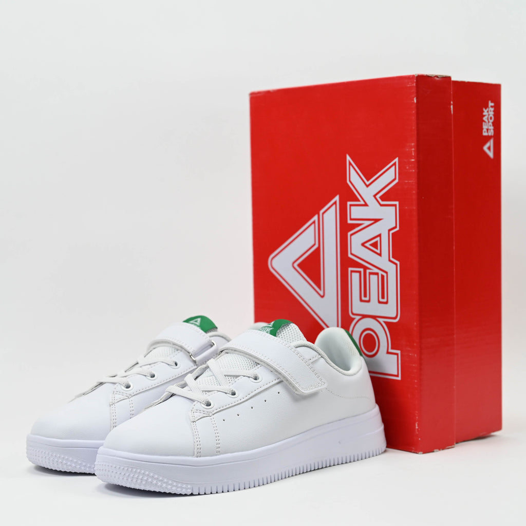 Peak Kids Casual Shoes White Green - EK3901B-X169