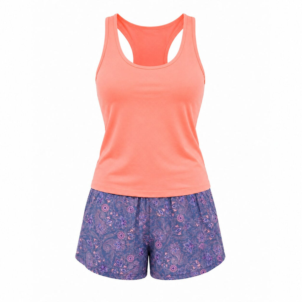 Pyjama d\'Été Femme - P-BOULEVARD-ORANGE02