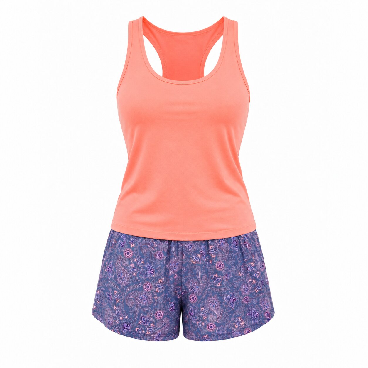 Pyjama d\'Été Femme - P-BOULEVARD-ORANGE02