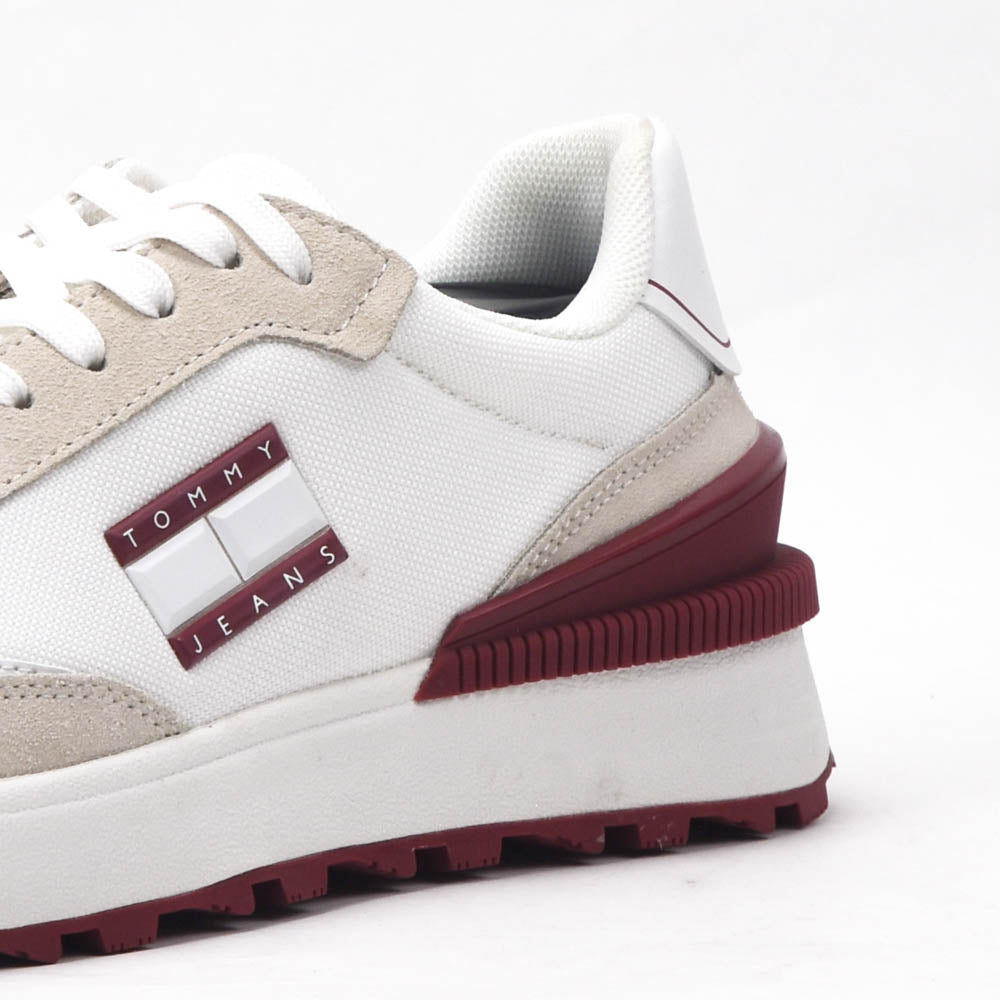 TOMMY HILFIGER BASKETS TOMMY JEANS TJW TECH RUNNER HOMME BLANC - ENOENO-WHITE